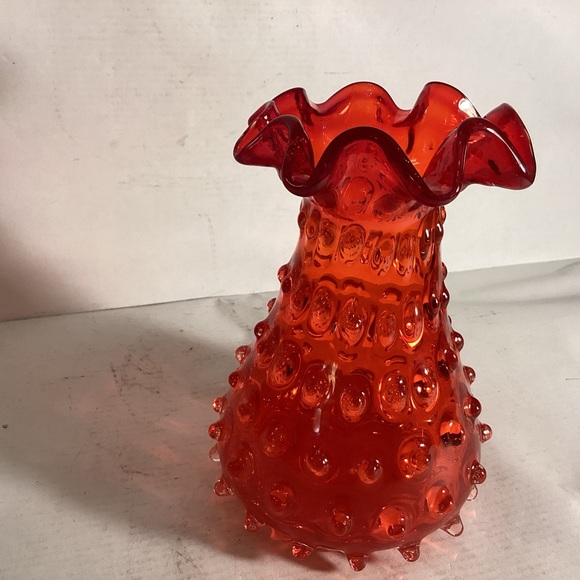 Mid century Empoli Italian spike hobnail vase - Picture 3 of 7